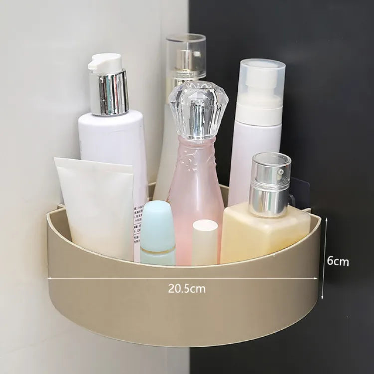 Stick On Corner Triangle Rack Bathroom Shelf (random color )
